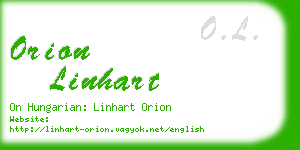 orion linhart business card